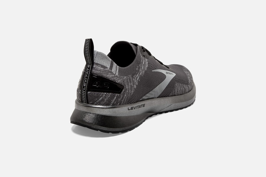 Brooks Running Shoes - Levitate 4 Road Mens - Black/Grey - OKM-207681